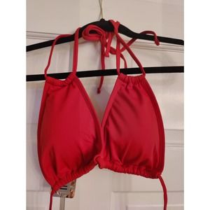 Shekini Red String Bikini Top Sz L  NWT